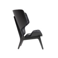 Bild von NORR11 Mammoth Chair Leder SH: 35,5 cm - Schwarze Eiche/Dünen Anthrazit 21003