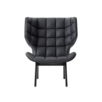 Bild von NORR11 Mammoth Chair Leder SH: 35,5 cm - Schwarze Eiche/Dünen Anthrazit 21003