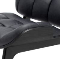 Bild von NORR11 Mammoth Chair Leder SH: 35,5 cm - Schwarze Eiche/Dünen Anthrazit 21003