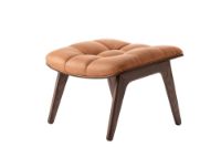 Bild von NORR11 Mammoth Ottoman Leder H: 37 cm – Mørkbejdset/Dunes Cognac 21000 OUTLET