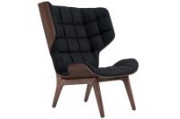 Bild von NORR11 Mammoth Chair Velvet SH: 35,5 cm - Dunkel geräucherte Eiche/Samt Mitternachtsblau 1678