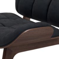 Bild von NORR11 Mammoth Chair Velvet SH: 35,5 cm - Dunkel geräucherte Eiche/Samt Mitternachtsblau 1678