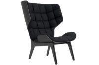 Bild von NORR11 Mammoth Chair Velvet SH: 35,5 cm - Schwarze Eiche/Samt Mitternachtsblau 1678