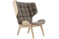 Bild von NORR11 Mammoth Chair Velvet SH: 35,5 cm - Natürliche Eiche/Samt Taupe 710