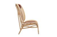 Bild von NORR11 Nomad Chair SH: 39 cm – Naturbambus/Anilinleder Cognac