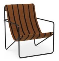 Bild von Ferm Living Desert Lounge Chair 63x77,5 cm - Schwarz/Streifen OUTLET