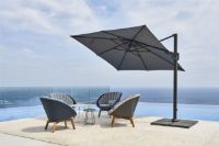 Bild von Cane-line Outdoor Hyde Luxe Tilt Sonnenschirm 300x300 cm - Staubweiß