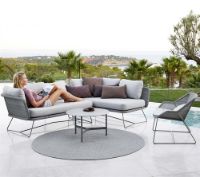 Bild von Cane-line Outdoor Horizon 2 Pers. Sofa Modul Højre - Hellgrau