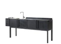 Bild von Cane-line Outdoor Drop Kitchen Modul inkl. Waschbecken und Armatur – Lavagrau/Aluminium