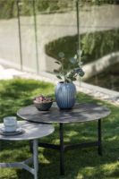 Bild von Cane-line Outdoor Twist Couchtisch Lille Ø: 45 cm - Hellgrau/Fossilgraue Keramik