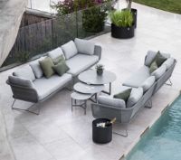 Bild von Cane-line Outdoor Twist Couchtisch Lille Ø: 45 cm - Hellgrau/Fossilgraue Keramik