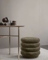 Bild von Ferm Living Pouf Round Fadede Velvet Ø: 45 cm - Wald