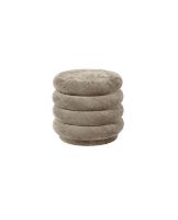 Bild von Ferm Living Pouf Round Fadede Velvet Small Ø: 47,5 cm - Beige