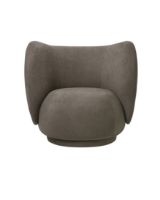 Bild von Ferm Living Rico Lounge Chair gebürstet SH: 41 cm – Braun