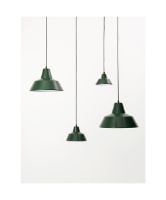 Bild von Von Hand gefertigte Werkstattlampe W2 Ø: 28 cm - Racing Green