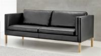 Bild von Stouby Eva 2-Personen-Sofa L: 141 cm – Schwarzes Semianalin-Leder