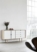 Bild von Andersen Furniture S6 Beistelltisch 163 x 79 cm – Fronten aus Eiche/Weiß