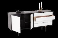 Bild von Andersen Furniture S6 Beistelltisch 163x79 cm - Schwarz/Weiße Fronten