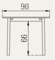 Bild von FDB Furniture M2 Sammen Gartentisch 90x220 cm – Massives Teakholz/Natur