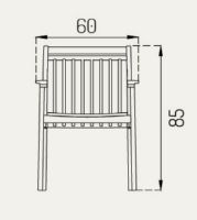 Bild von FDB Møbler M1 Sammen Gartenstuhl SH: 46 cm – Massives Teakholz/Natur