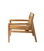 Bild von FDB Møbler M6 Sammen Lounge Chair SH: 32,5 cm – Massives Teakholz/Natur