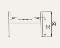 Bild von FDB Furniture M7 Together Fußhocker – Massives Teakholz/Natur