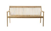 Bild von FDB Furniture M11 Sammen 3 Pers. Gartenbank mit Rückenlehne L: 162 cm – Massives Teakholz/Natur