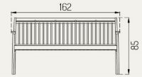 Bild von FDB Furniture M11 Sammen 3 Pers. Gartenbank mit Rückenlehne L: 162 cm – Massives Teakholz/Natur