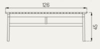 Bild von FDB Møbler M13 Together 2-Personen-Gartenbank ohne Rückenlehne L126 cm – Massives Teakholz/Natur