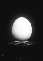 Bild von Brainchild Poster A5 – Das Ei mit schwarzem Hintergrund OUTLET
