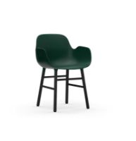 Bild von Normann Copenhagen Form Sessel SH: 44 cm – Grün/Schwarze Eiche