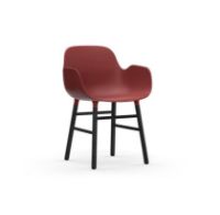 Bild von Normann Copenhagen Form Sessel SH: 44 cm – Rot/Schwarze Eiche