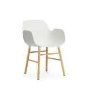 Bild von Normann Copenhagen Form Sessel SH: 44 cm – Weiß/Eiche