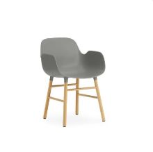 Bild von Normann Copenhagen Form Sessel SH: 44 cm – Grau/Eiche