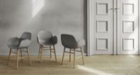 Bild von Normann Copenhagen Form Sessel SH: 44 cm – Grau/Eiche