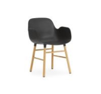 Bild von Normann Copenhagen Form Sessel SH: 44 cm – Schwarz/Eiche