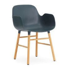 Bild von Normann Copenhagen Form Sessel SH: 44 cm – Blau/Eiche