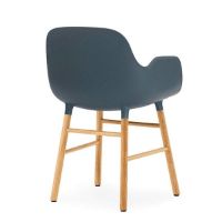 Bild von Normann Copenhagen Form Sessel SH: 44 cm – Blau/Eiche