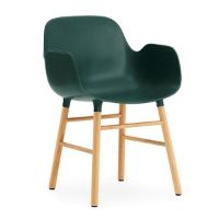 Bild von Normann Copenhagen Form Sessel SH: 44 cm – Grün/Eiche