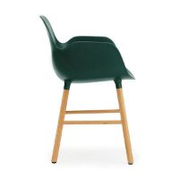 Bild von Normann Copenhagen Form Sessel SH: 44 cm – Grün/Eiche