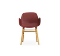 Bild von Normann Copenhagen Form Sessel SH: 44 cm – Rot/Eiche