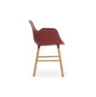 Bild von Normann Copenhagen Form Sessel SH: 44 cm – Rot/Eiche