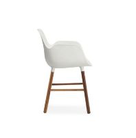 Bild von Normann Copenhagen Form Sessel SH: 44 cm – Weiß/Walnuss