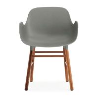 Bild von Normann Copenhagen Form Sessel SH: 44 cm – Grau/Walnuss