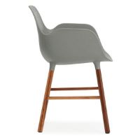 Bild von Normann Copenhagen Form Sessel SH: 44 cm – Grau/Walnuss