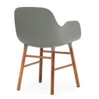 Bild von Normann Copenhagen Form Sessel SH: 44 cm – Grau/Walnuss