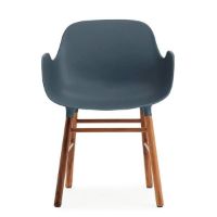 Bild von Normann Copenhagen Form Sessel SH: 44 cm – Blau/Walnuss