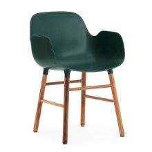 Bild von Normann Copenhagen Form Sessel SH: 44 cm – Grün/Walnuss