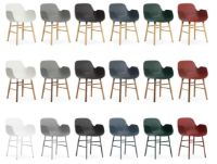 Bild von Normann Copenhagen Form Sessel SH: 44 cm – Rot/Walnuss