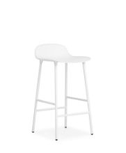 Bild von Normann Copenhagen Form Barhocker SH: 65 cm – Weiß/Stahl